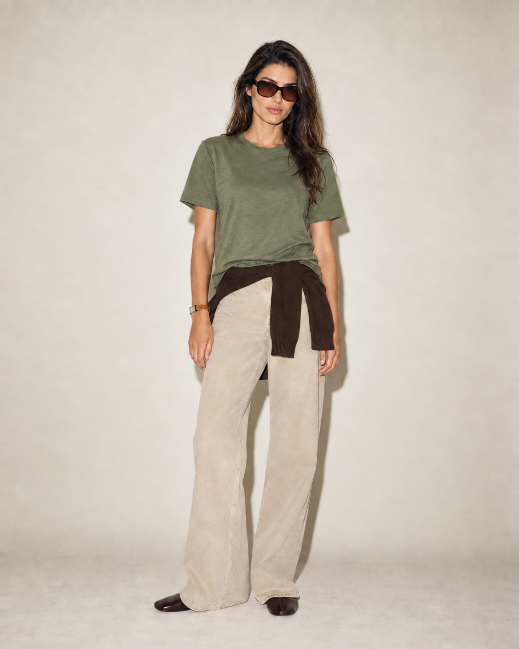 Women's Signature Merino Blend T-Shirt — Moss Tea