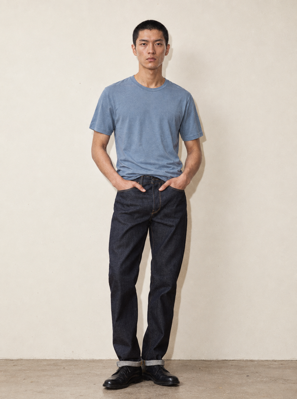 Men's Signature Merino T-Shirt — Flint Blue