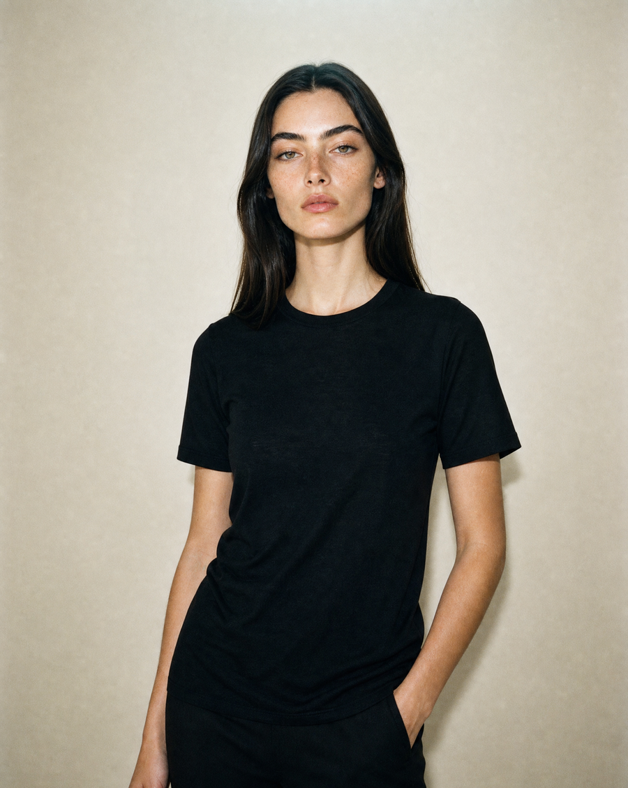 Women's Signature Merino T-Shirt — Midnight