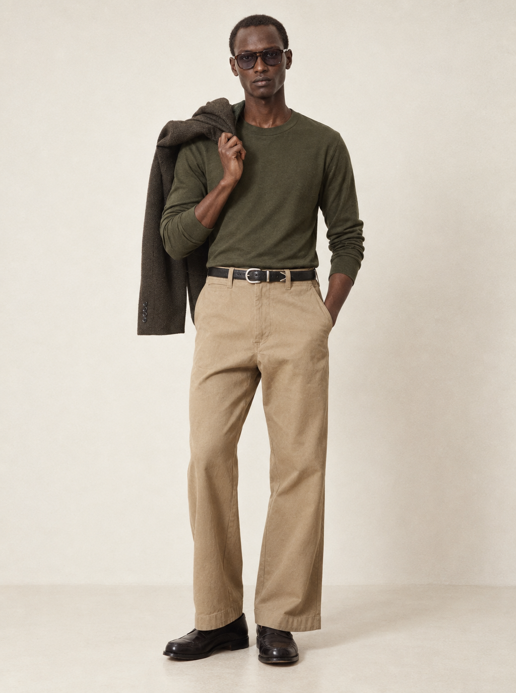 Men's Signature Merino Long Sleeve — Deep Olive