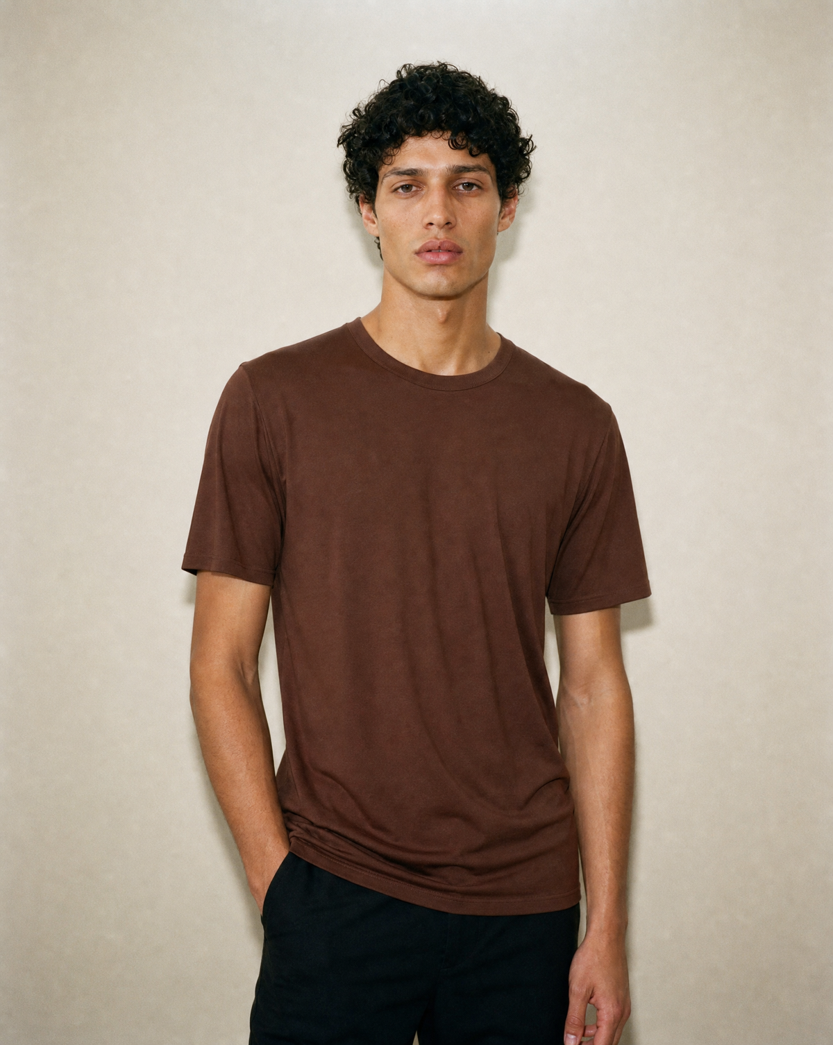 Men's Signature Merino Blend T-Shirt — Umber