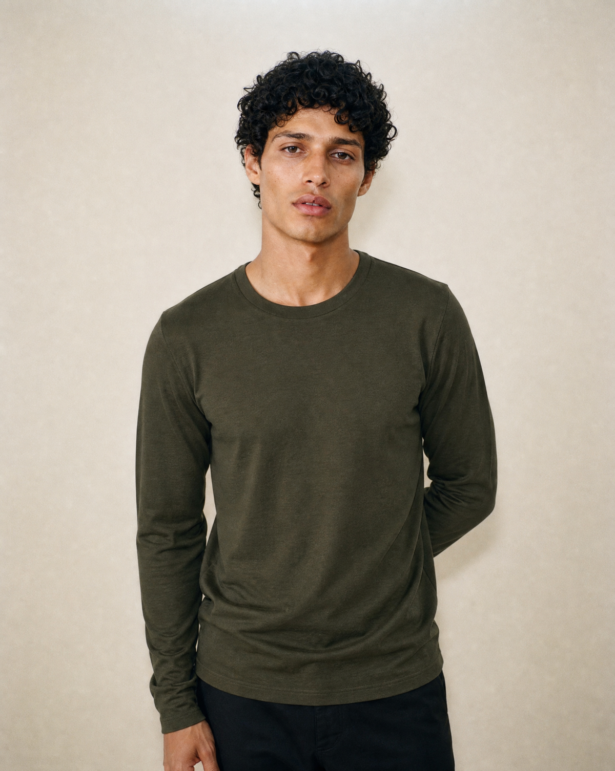 Men's Signature Merino Long Sleeve — Deep Olive
