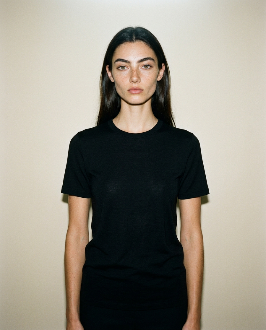 Women's Signature Merino Blend T-Shirt — Midnight