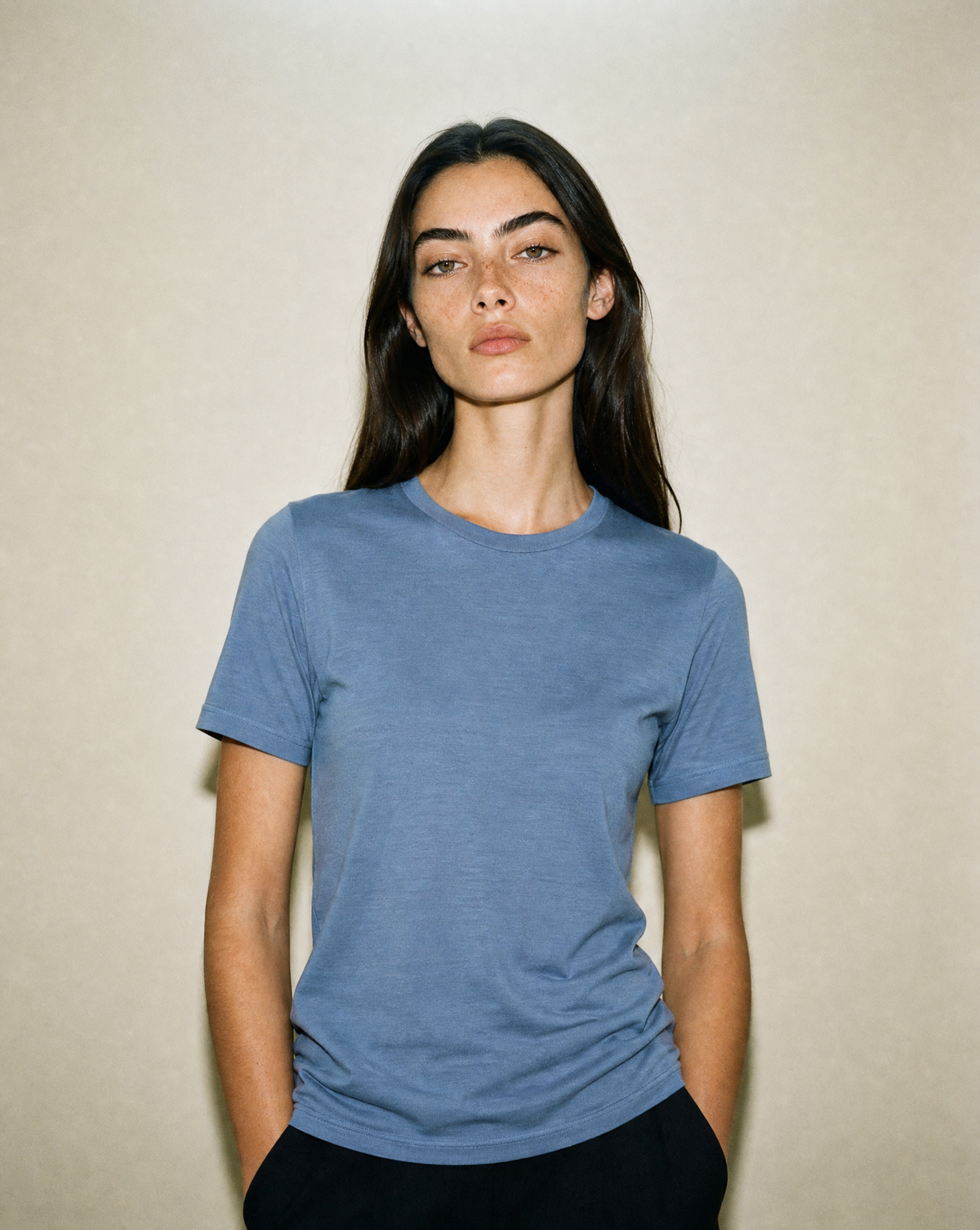Women's Signature Merino T-Shirt — Flint Blue