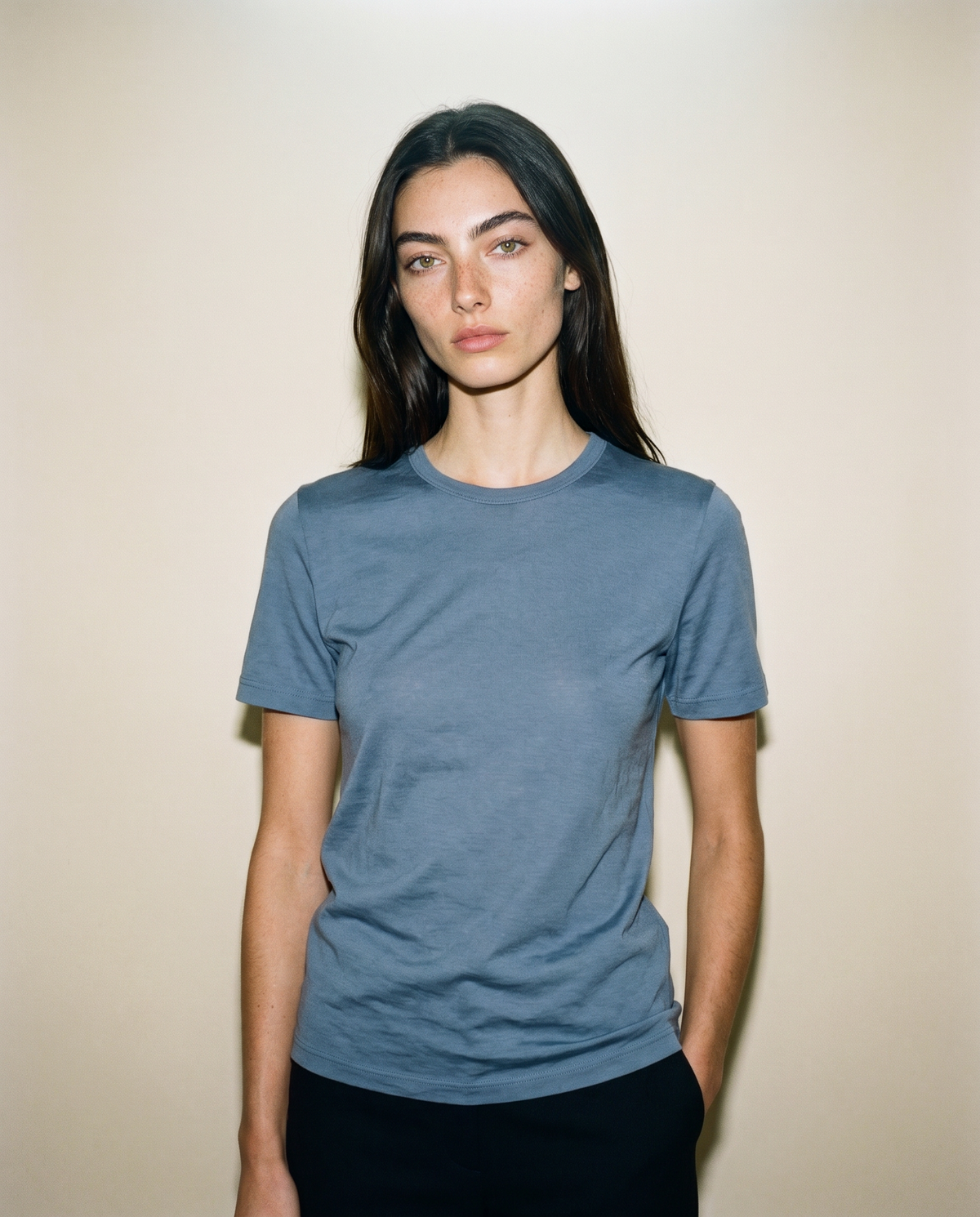 Women's Signature Merino T-Shirt — Flint Blue