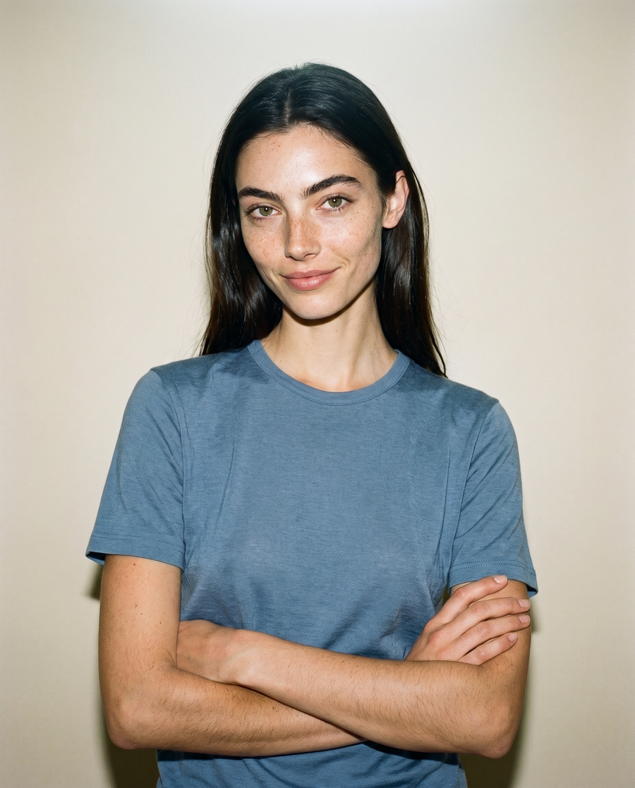 Women's Signature Merino T-Shirt — Flint Blue
